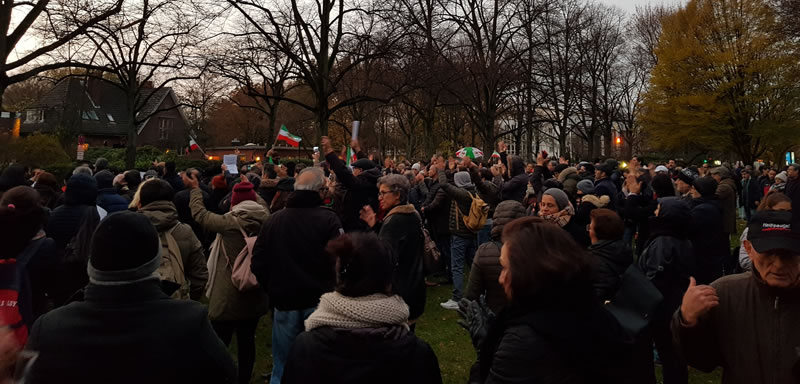 تظاهرات ایرانیان در هامبورگ